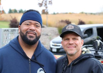 Gilbert Brown at the Hunt 4 Life Foundation 2020 Sportsman's Charity Hunt with founder Mark Neumann